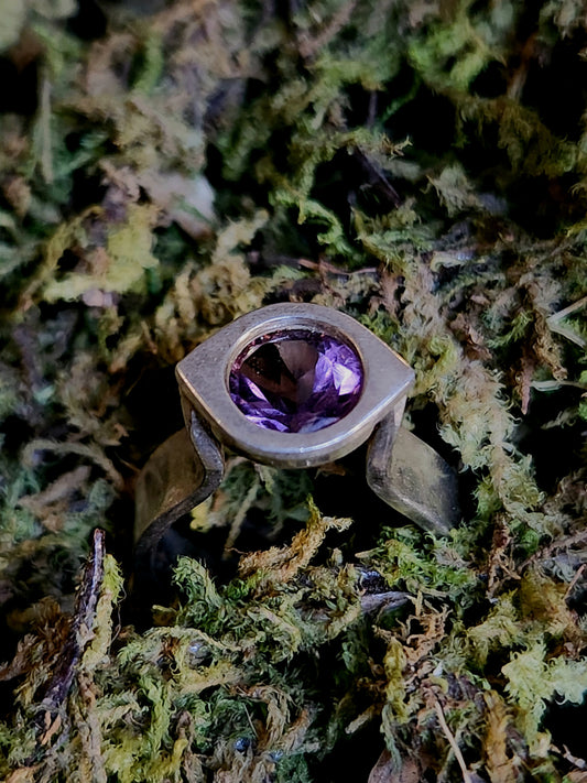 Banded Amethyst Ring