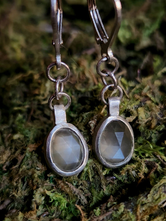 Gray Moonstone Earrings